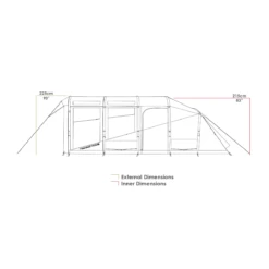 INDOOR SHOW MODEL Zempire Evo TXL V2 6 Person Inflatable Tent 2022 ZE-0197001-002 -Kamp Camping Shop evo txl v2 0197001 002 web simplified profiles ss22 1 1