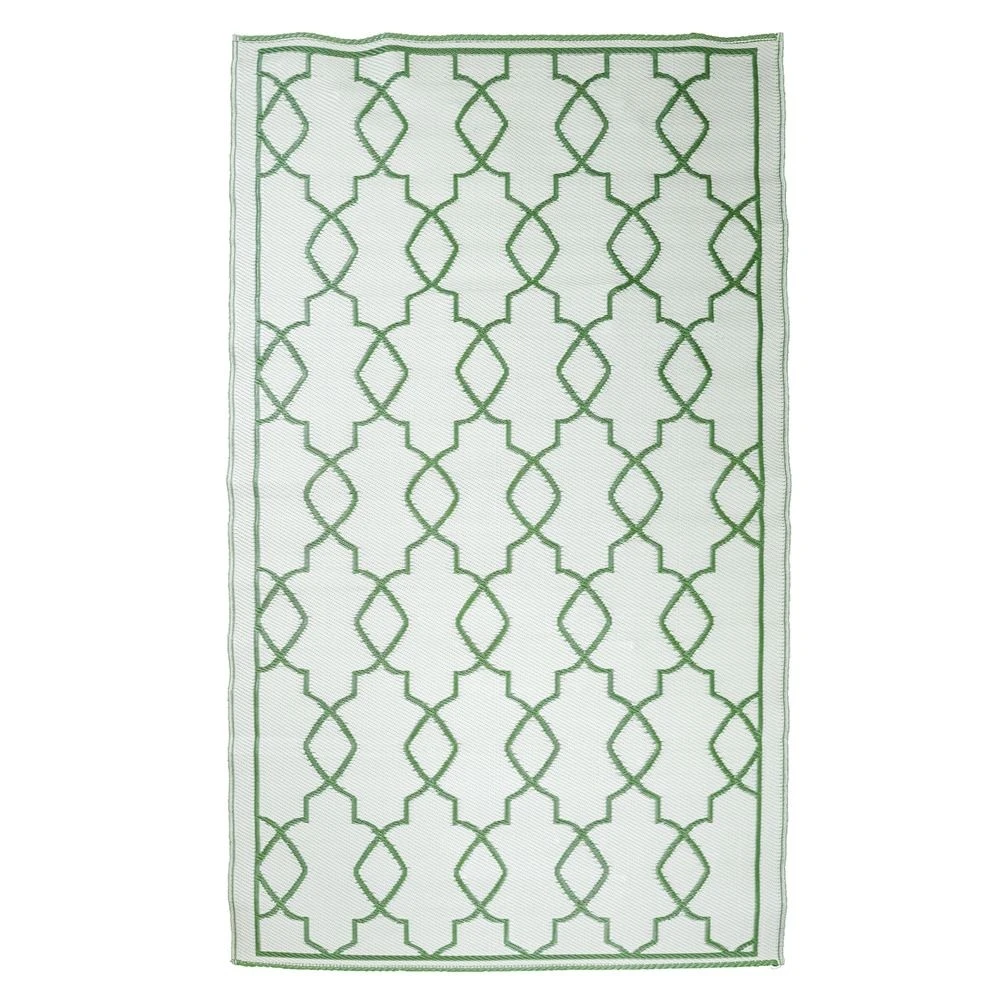 Leisurewize Vintage Outdoor Rug (Green/White) - 150cm X 250cm (Large)GW373 3 Leisurewize Vintage Outdoor Rug (Green/White) - 150cm X 250cm (Large)GW373