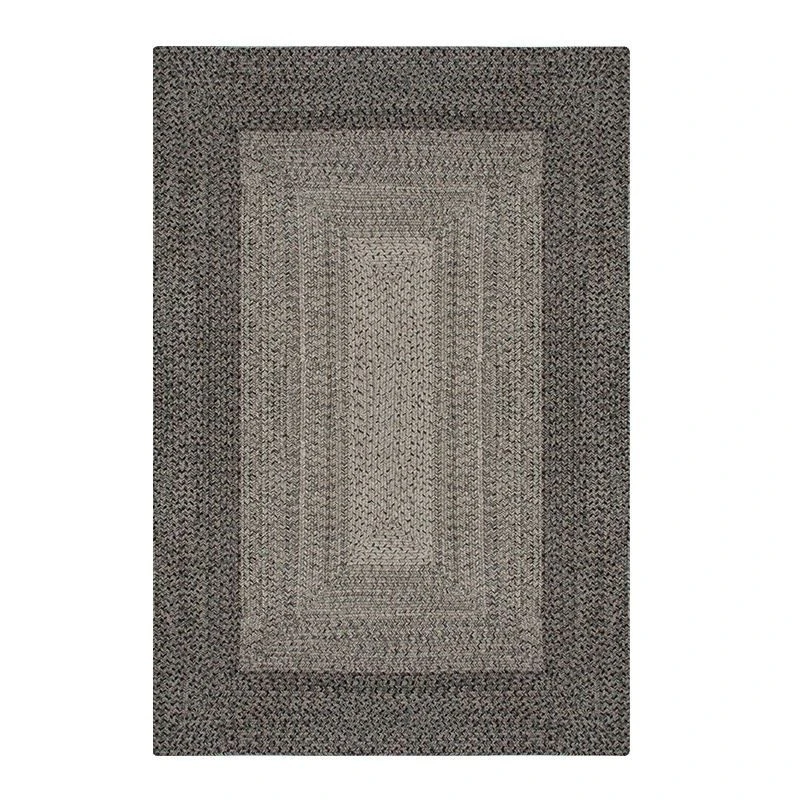 Gardenwize Faux Jute Outdoor Rug - Dark Grey - 80cm X 150cm GW454 3 Gardenwize Faux Jute Outdoor Rug - Dark Grey - 80cm X 150cm GW454