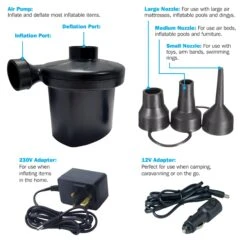 Streetwize Electric Air Pump 240/12 Volt SWAP -Kamp Camping Shop image 4