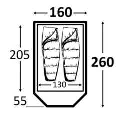 Kampa Brighton 2 BLUE -Kamp Camping Shop kampabrighton2fp compressor