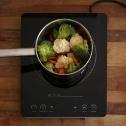 Leisurewize Induction Hob With Adjustable Wattage Setting LW613 -Kamp Camping Shop lw613 in use 13 1000x1000