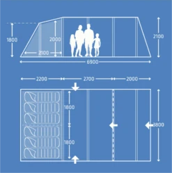 Kampa Hayling 6 Poled 9120001259
