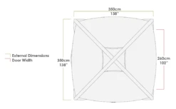 Zempire Aerobase 3 Inflatable Shelter Gazebo 350x350cm ZE-0160350-001 INC 1 WALL -Kamp Camping Shop s l1600 4 15