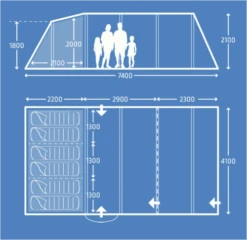 Kampa Croyde 6 AIR POLYCOTTON Package With Carpet And Groundsheet -Kamp Camping Shop s l500 1 41 1 2